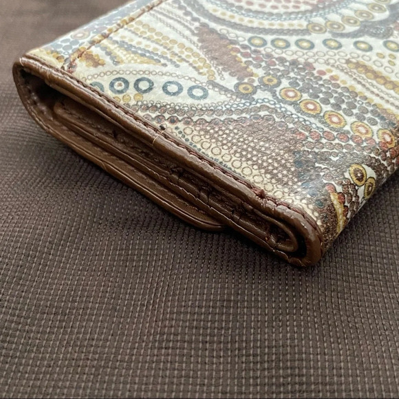 Sharif Genuine Brown Patent Leather Wallet with front embellishment - Picture 15 of 15